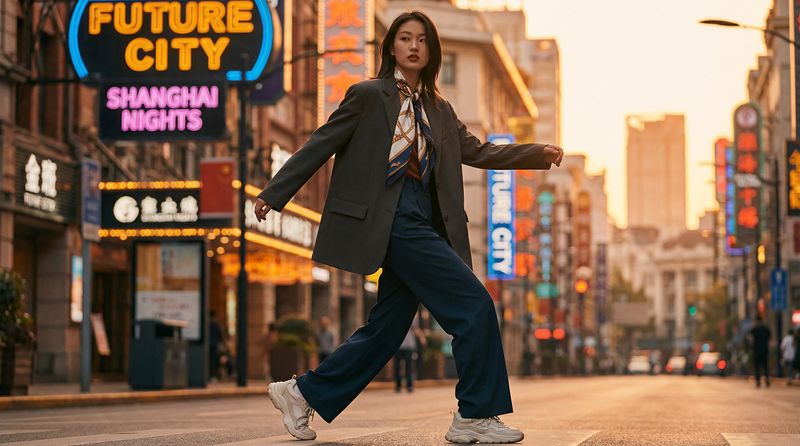 樱花ppt城市街拍时尚视频